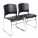 Boss Black Stack Chair With Chrome Frame, (1 chair)