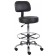 Boss Be Well Medical Spa Professional Drafting Stool W/Back, Black
