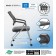 Boss Black Mesh Training Chair With Pewter Frame