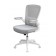 Boss Grey Mesh, Flip Arm, Task Chair, White Frame