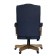 BOSS Executive Denim Blue Commercial Grade Linen Chair With Driftwood Finish Frame