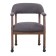 Boss Modern Captain’s Guest, Accent or Dining Chair in Slate Grade Commercial Grade Linen With Casters