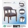 Boss Modern Captain’s Guest, Accent or Dining Chair in Slate Grade Commercial Grade Linen With Casters
