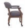 Boss Modern Captain’s Guest, Accent or Dining Chair in Slate Grade Commercial Grade Linen With Casters