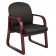 Mahogany Chair with Black Fabric
