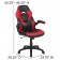 Black Gaming Desk and Red/Black Racing Chair Set