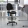 Bruce Black Fabric Drafting Chair 