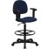 Drafting Stool W/Arms - Navy Patterned