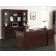 Townsend Collection 72" Hutch With Doors & Shelves shown with matching desk and credenza each sold separately