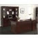 Townsend Collection Executive Office Desk-Credenza-Hutch Set