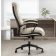 Antique Linen Leather Desk Chair by Parker House