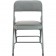 Advantage Grey Padded Metal Folding Chair - Grey Fabric Seat