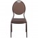 HERCULES Series Teardrop Back Stacking Banquet Chair in Brown Patterned Fabric - Copper Vein Frame