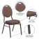 HERCULES Series Teardrop Back Stacking Banquet Chair in Brown Patterned Fabric - Copper Vein Frame