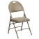 2-Pack HERCULES Series Ultra-Premium Triple Braced Beige Vinyl Metal Folding Chair with Easy-Carry Handle