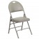 2-Pack HERCULES Series Ultra-Premium Triple Braced Gray Vinyl Metal Folding Chair with Easy-Carry Handle