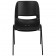 Hercules Series 440 lb. Capacity Black Ergonomic Shell Stack Chair 12" Seat Black Black Frame