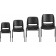 Hercules Series 440 lb. Capacity Black Ergonomic Shell Stack Chair 12" Seat Black Black Frame