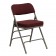 HERCULES Series Premium Curved Triple Braced & Double Hinged Burgundy Fabric Upholstered Metal Folding Chair