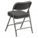 HERCULES Series Premium Curved Triple Braced & Double Hinged Gray Fabric Upholstered Metal Folding Chair