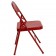 Set of 2 - HERCULES Series Triple Braced & Double Hinged Red Metal Folding Chair