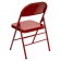 Set of 2 - HERCULES Series Triple Braced & Double Hinged Red Metal Folding Chair