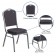 HERCULES Series Crown Back Stacking Banquet Chair in Black Patterned Fabric - Silver Vein Frame 