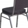 HERCULES Series Crown Back Stacking Banquet Chair in Black Patterned Fabric - Silver Vein Frame 