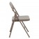 Set of 2 - TRIPLE BRACED & DOUBLE HINGED BEIGE METAL FOLDING CHAIR