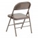 Set of 2 - TRIPLE BRACED & DOUBLE HINGED BEIGE METAL FOLDING CHAIR