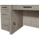 Platinum 60" Desk with Open Shelves by Aspenhome