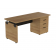 CLOSEOUT Linea Italia Desk with Pedestal (Box/Box/File)