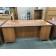 Used Single Ped Honey Oak Desk