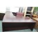 Used Mahogany Finish U-Shaped Desk