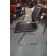 Black Faux Leather Cantilever Side Chair