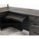 Willow Lane Pedestal L-Shaped Desk by Martin, Ebony Black