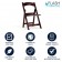 Set of 2- Hercules Folding Chair - Red Mahogany Resin – 800LB Weight Capacity - Comfortable Event Chair - Light Weight Folding Chai