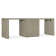 Hooker Furniture Home Office Linville Falls Desk - 84in Top-Small File and 2 Legs