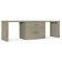 Hooker Furniture Home Office Linville Falls 96" Desk with Lateral File and 2 Legs