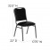 HERCULES Series Stacking Banquet Chair in Black Vinyl - Silver Vein Frame
