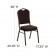 HERCULES Series Crown Back Stacking Banquet Chair in Brown Patterned Fabric - Gold Vein Frame