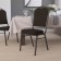 HERCULES Series Crown Back Stacking Banquet Chair in Brown Patterned Fabric - Gold Vein Frame