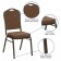 HERCULES Series Crown Back Stacking Banquet Chair in Coffee Fabric - Gold Vein Frame
