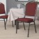 HERCULES Series Crown Back Stacking Banquet Chair in Burgundy Patterned Fabric - Silver Vein Frame