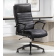 Smooth Black Leather Desk Chair by Parker House