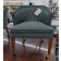 Used Green Upholstered Rolling Side Chair