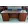 Used Bowfront Executive Desk and Credenza Set