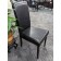 Used Parsons Chair, Black Faux Leather 