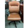 Used Teknion Harrington Executive Chair, Chestnut Brown Leather
