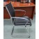 Used Guest Chair, Black Faux Leather and Chrome